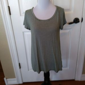SO M Green Striped Tee